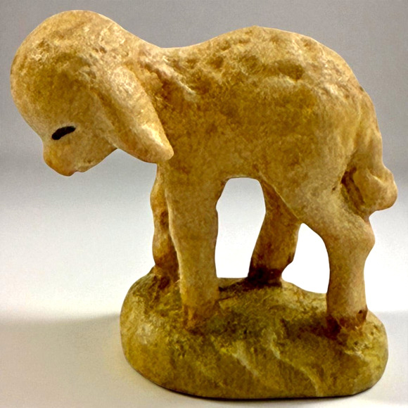 Anri Nativity 3" Scale Lamb Standing Sheep Carved Mini Figurine Italy Animal HTF - Picture 1 of 12